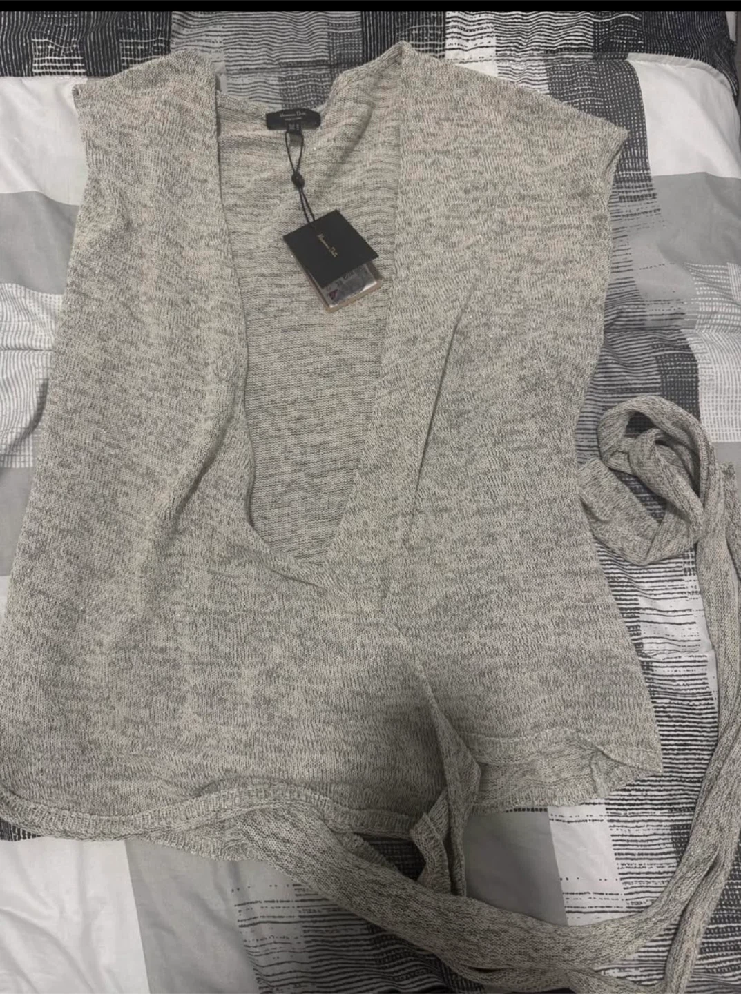 Brand New Elegant Massimo Dutti Knit Wrap Vest - Size M