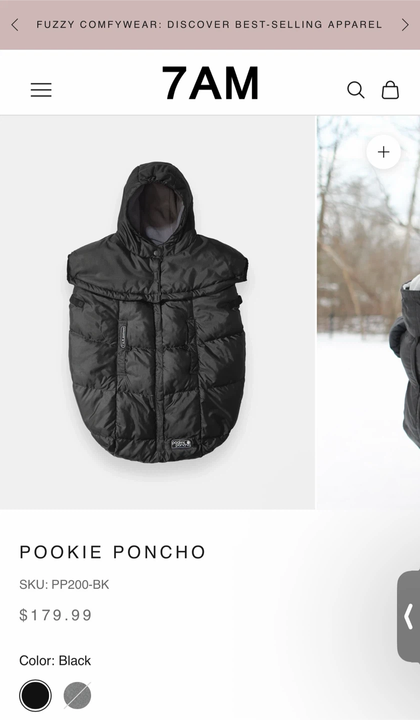7AM Pookie Poncho - Black - photo 3