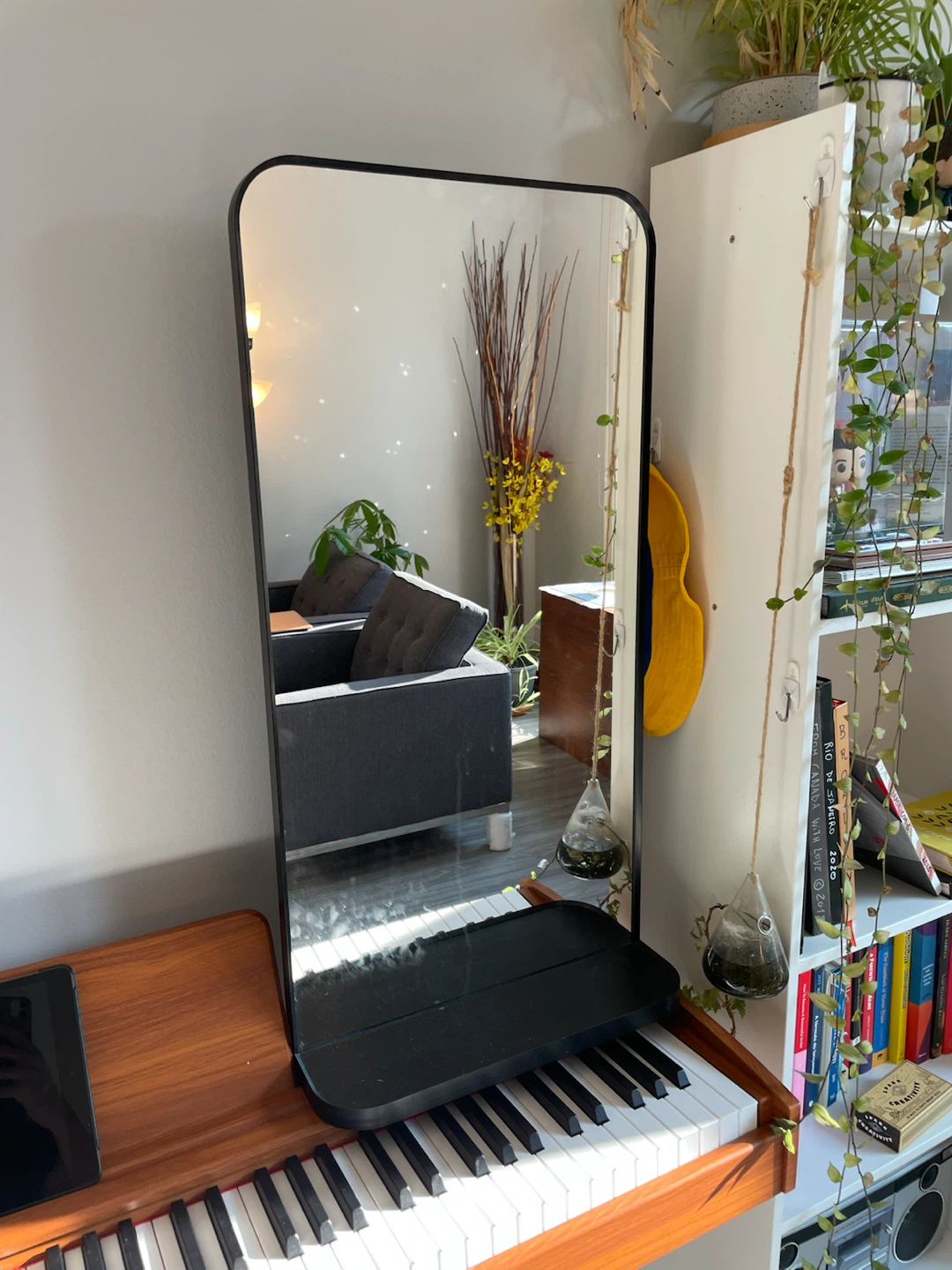 Wall mirror with Black metal Frame
