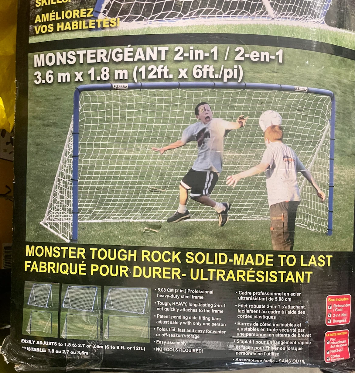 EZ Goal Monster 12’ x 6’ Folding Soccer Goal
