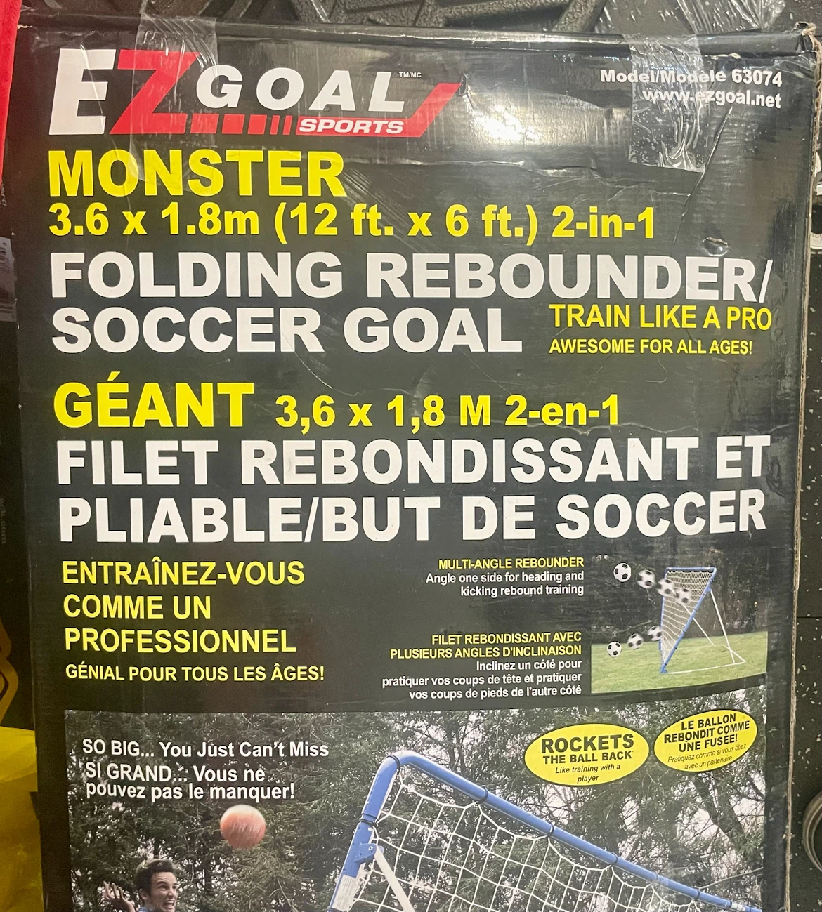 EZ Goal Monster 12’ x 6’ Folding Soccer Goal - photo 3