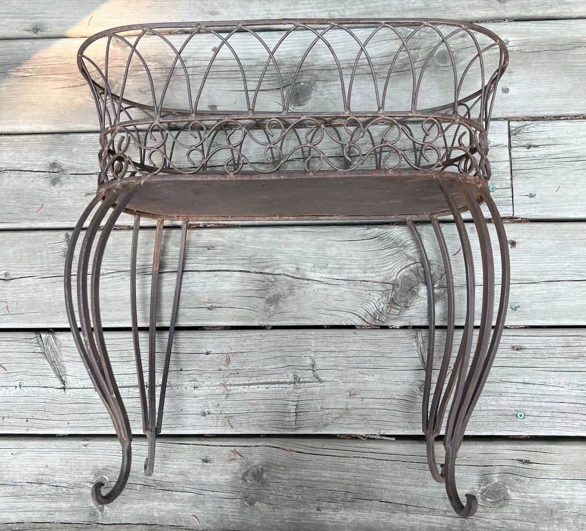 Vintage Wrought Iron Plant Stand/Garden Planter - photo 3