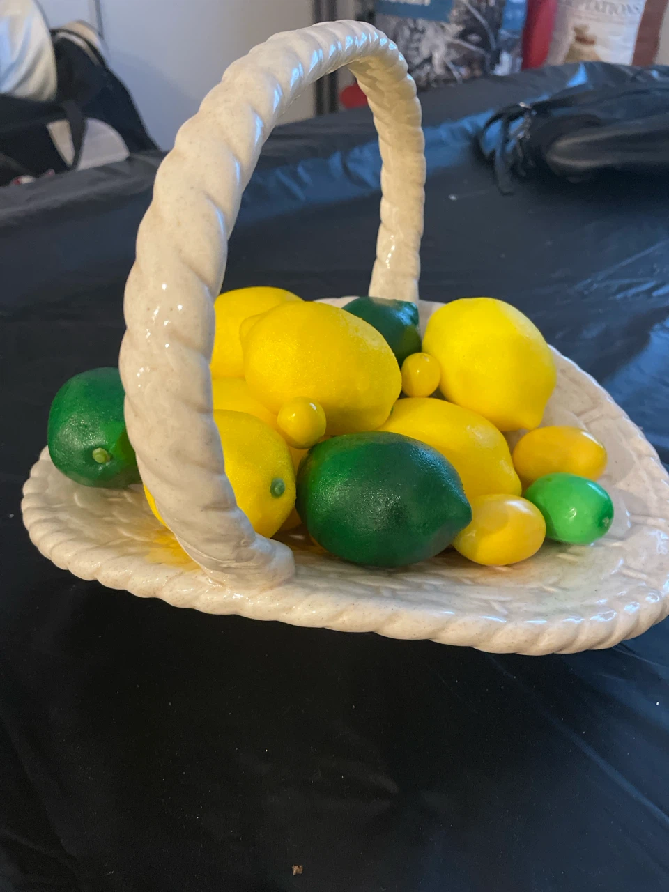 Ceramic Fruit Basket with Faux Lemons and Limes - photo 2