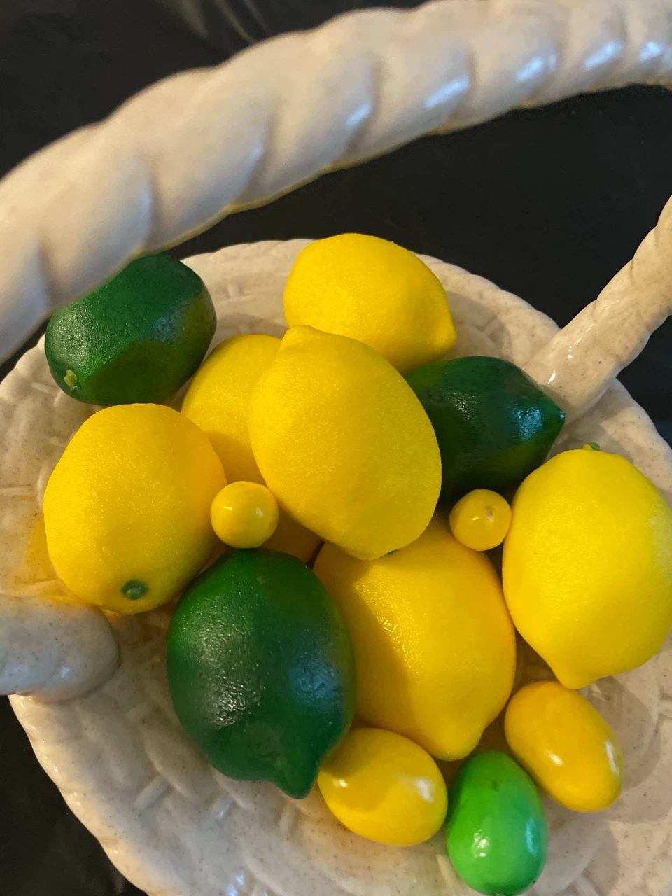 Ceramic Fruit Basket with Faux Lemons and Limes - photo 3