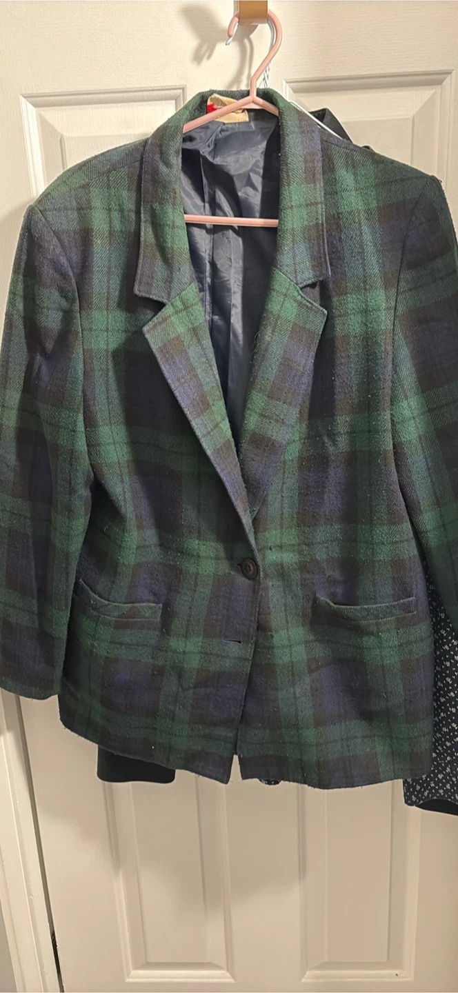 Women's Plaid Blazer