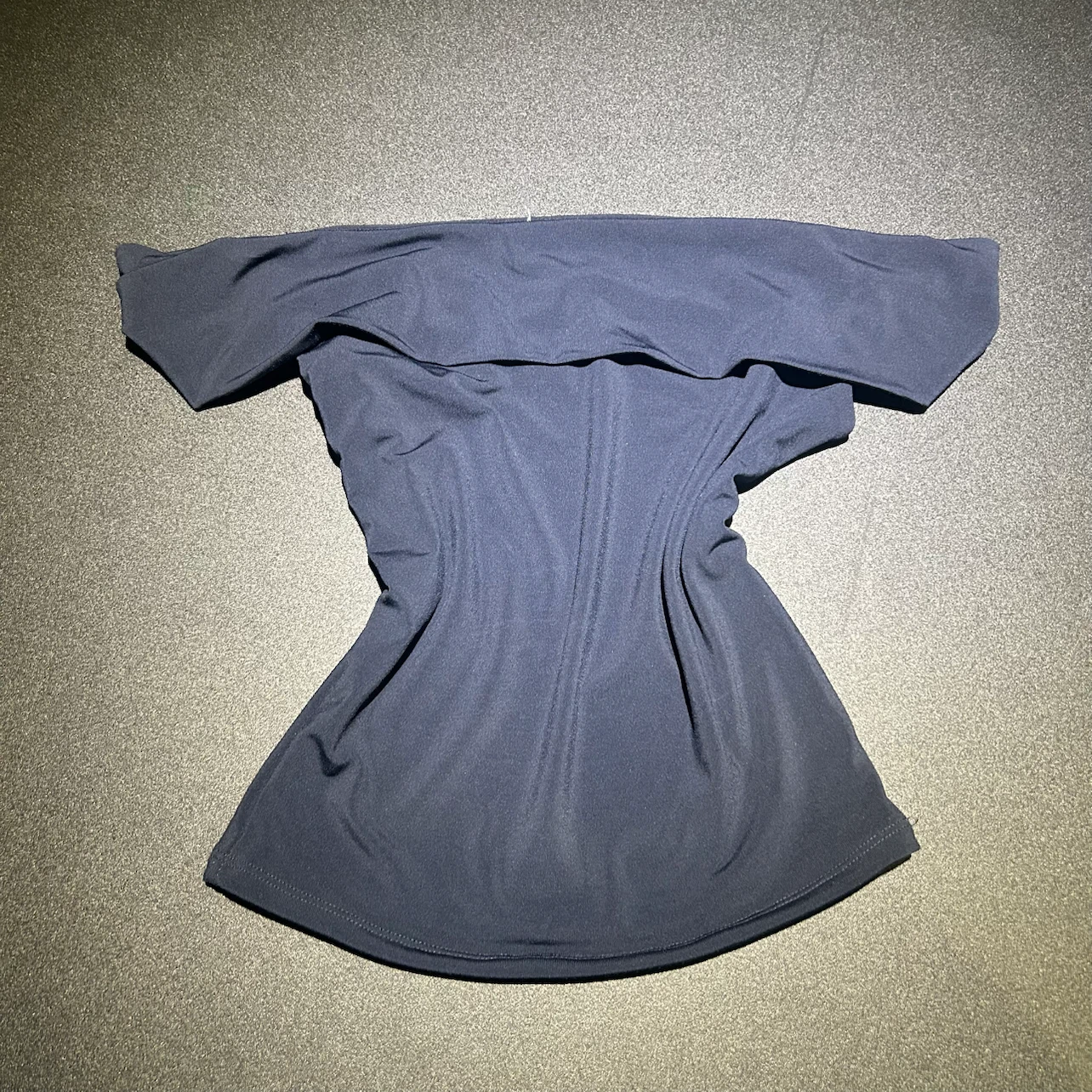 Navy Blue Off-the-Shoulder Top