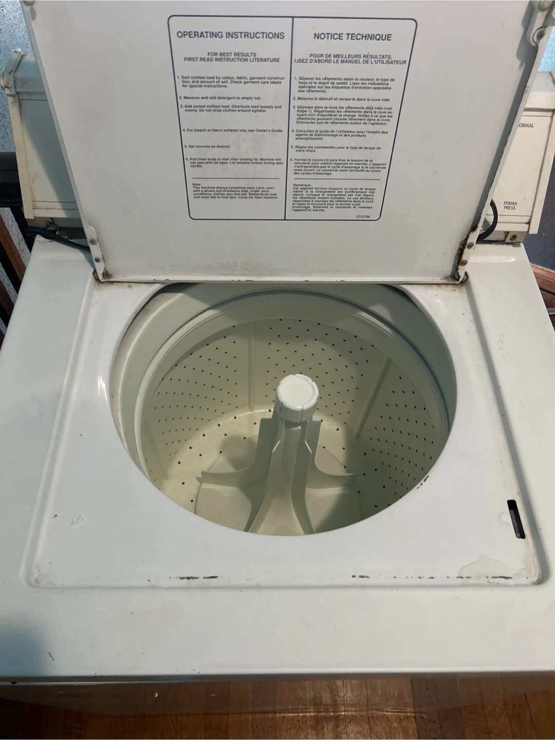 White Top-Load Washing Machine - photo 2