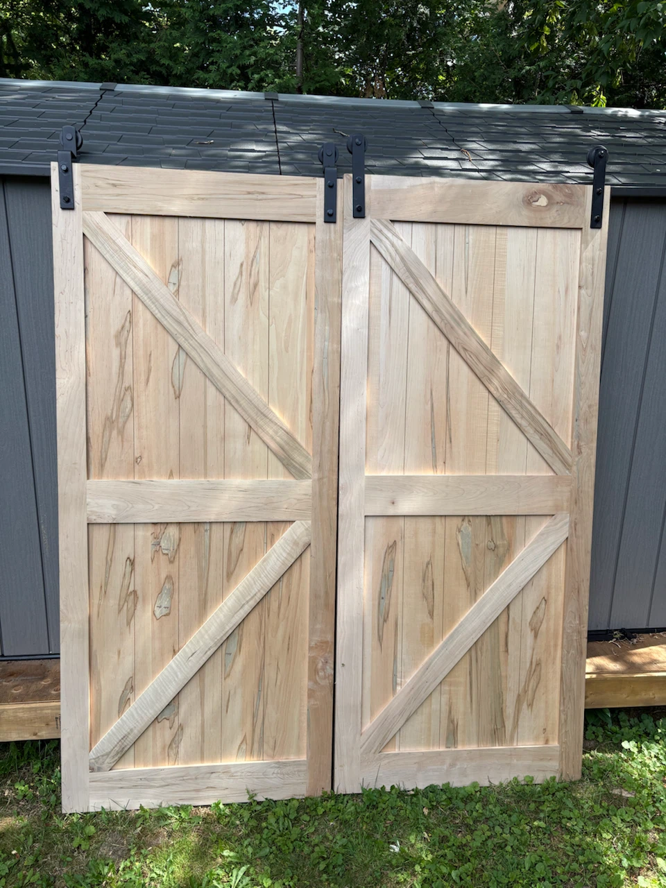 Wormy Maple Barn Doors
