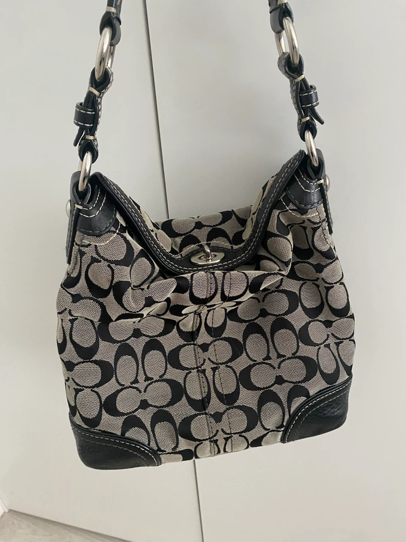 Vintage Coach Signature Hobo Shoulder Bag
