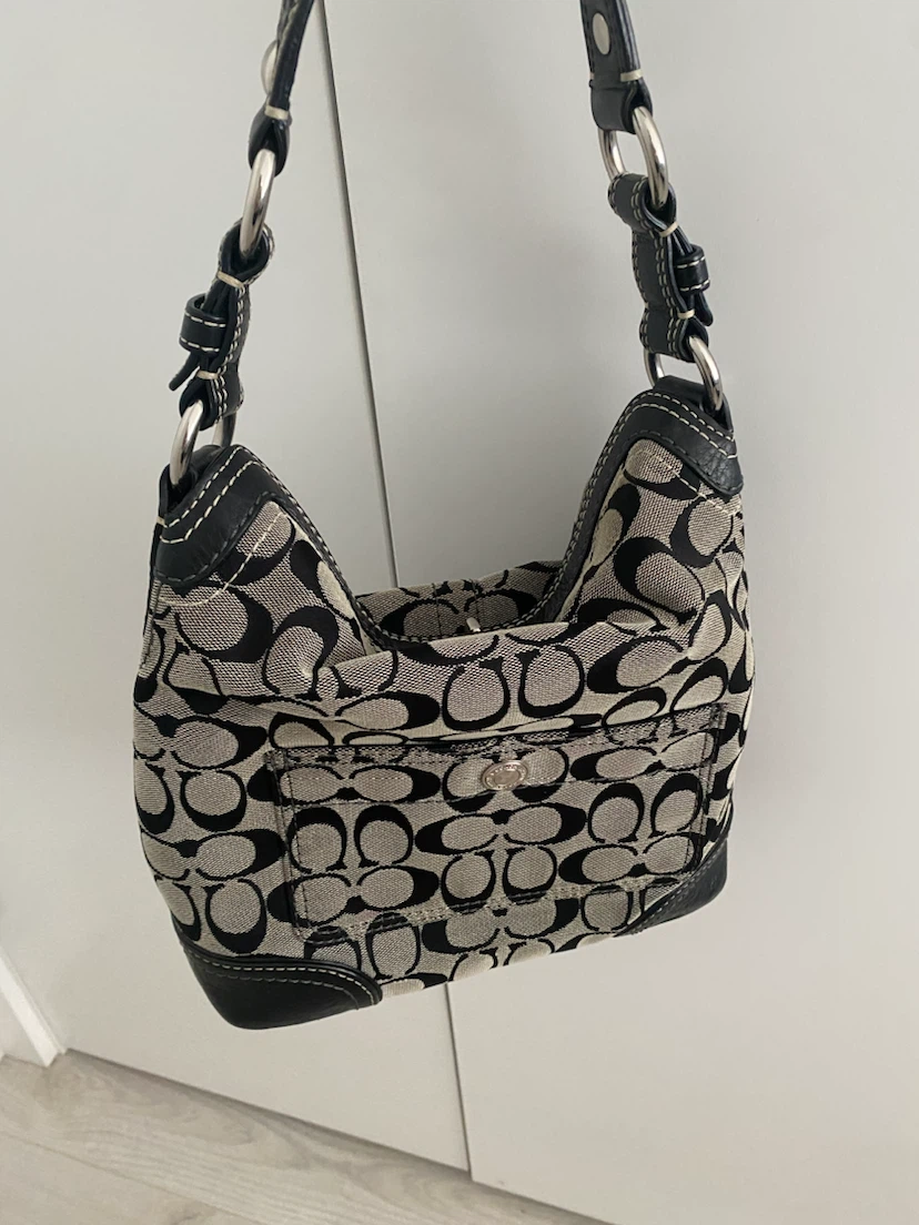 Vintage Coach Signature Hobo Shoulder Bag - photo 4