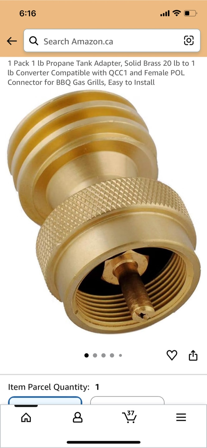Solid Brass Propane Tank Adapter