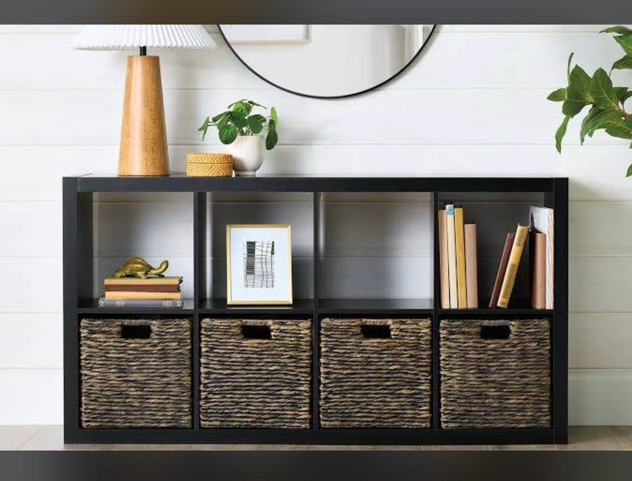 Better Homes & Gardens 8 Cube Storage Organizer, Solid Black