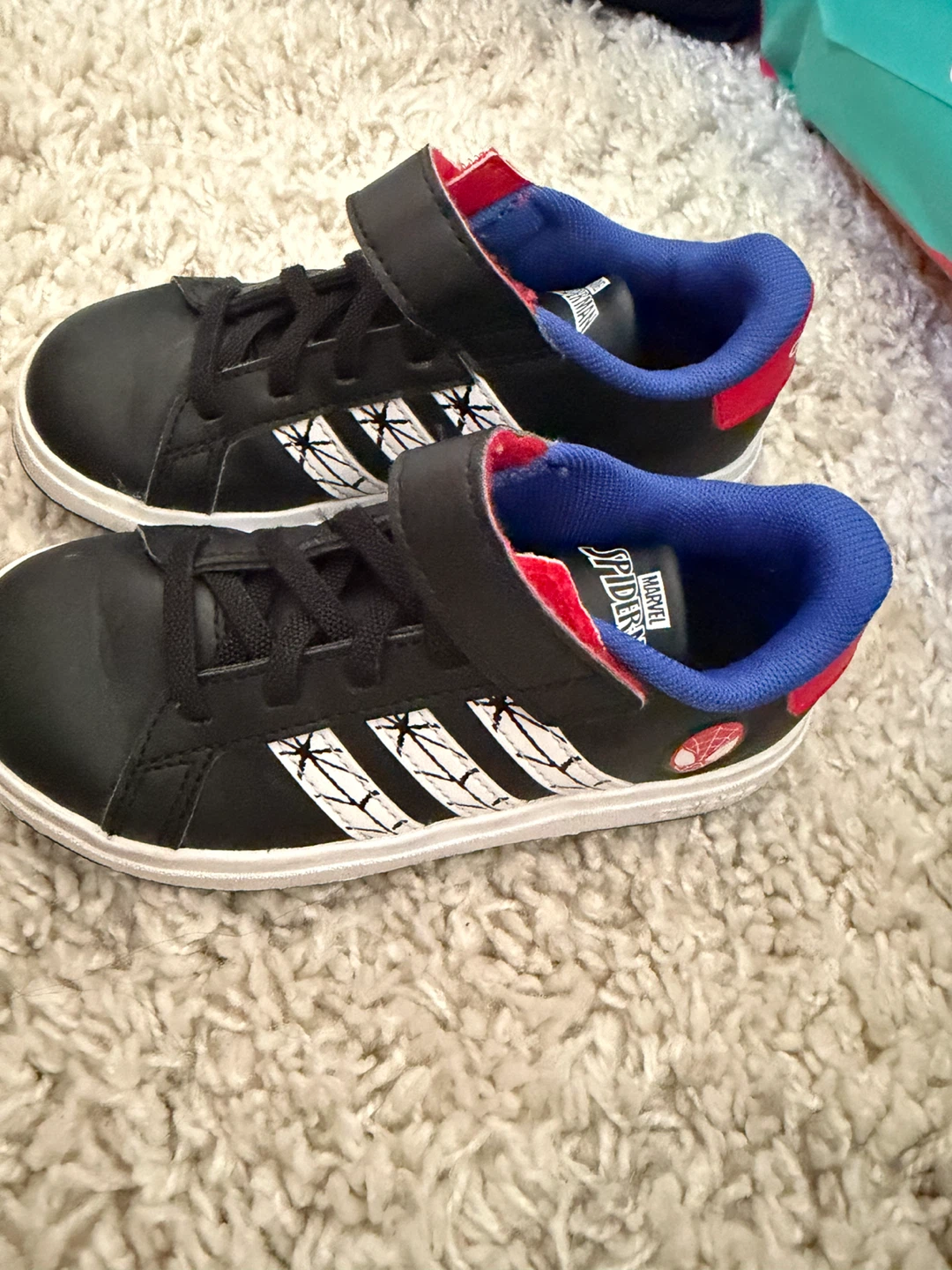Adidas Grand Court Spider-Man EL Toddler Shoes