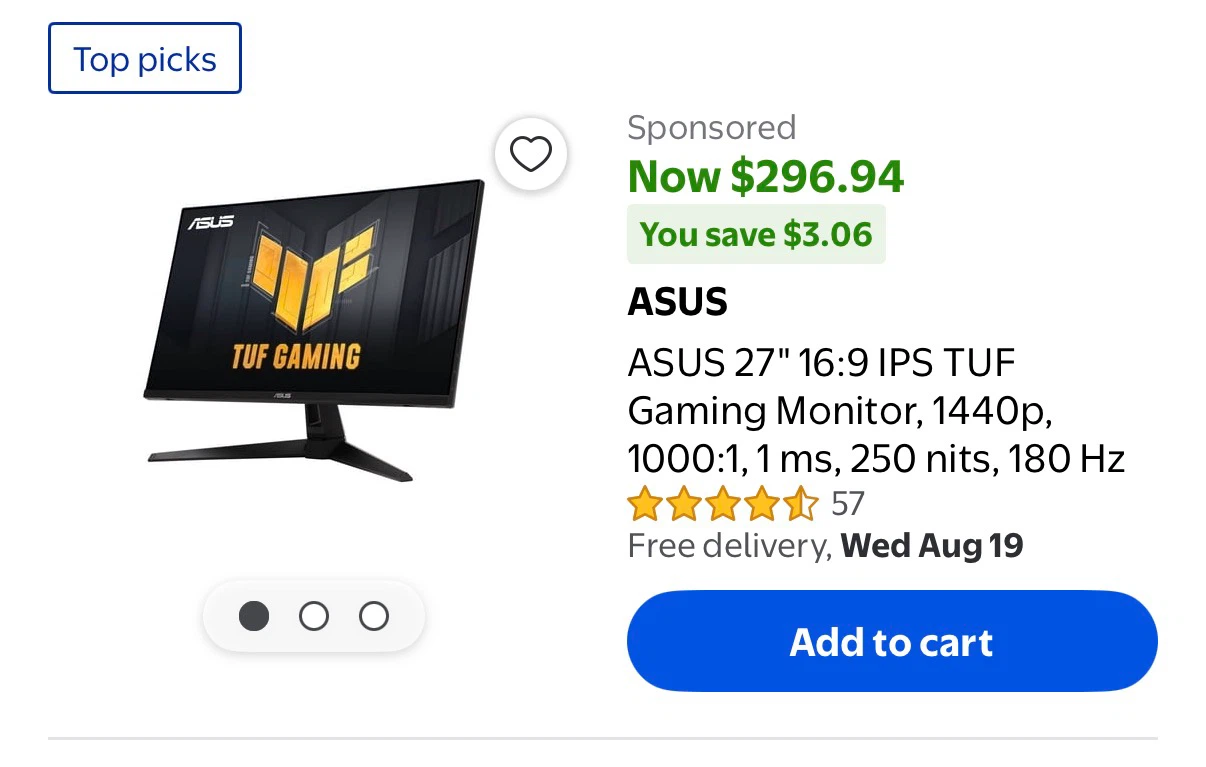 Asus 27 inch, 180,hz monitor curved two months old