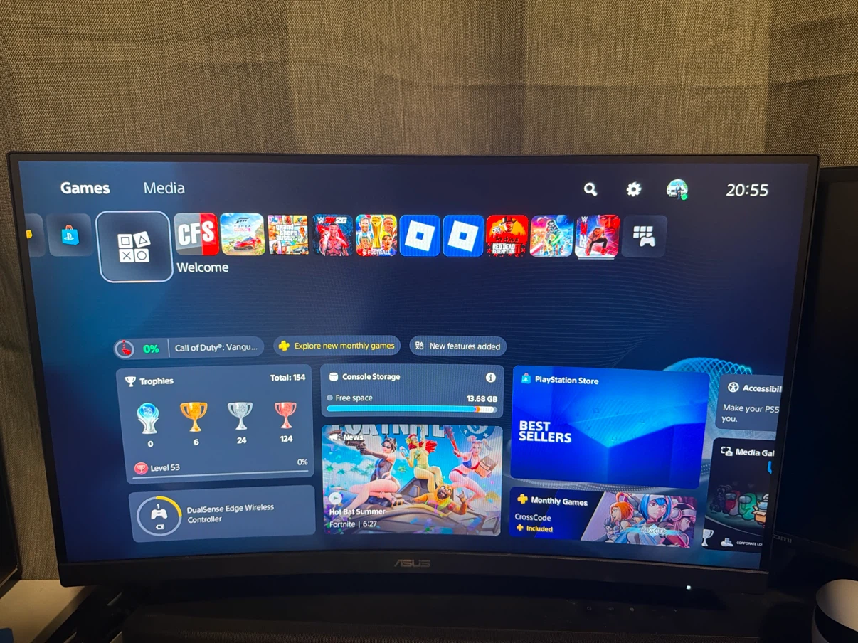 Asus 27 inch, 180,hz monitor curved two months old - photo 2
