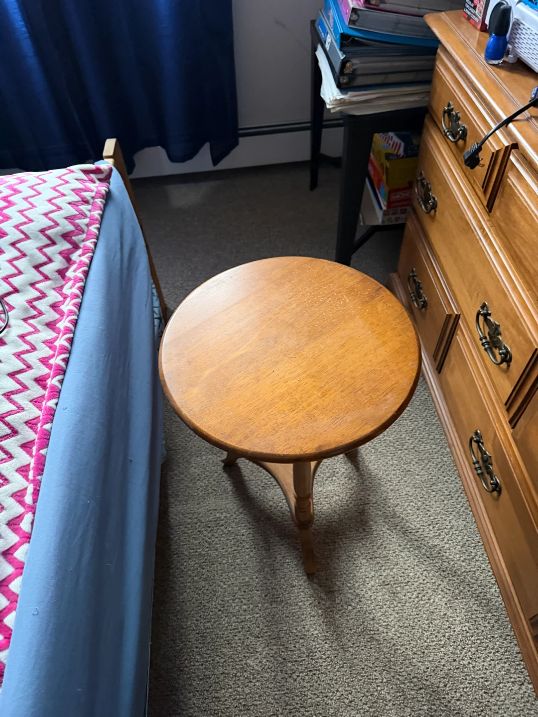 Round Wooden Side Table