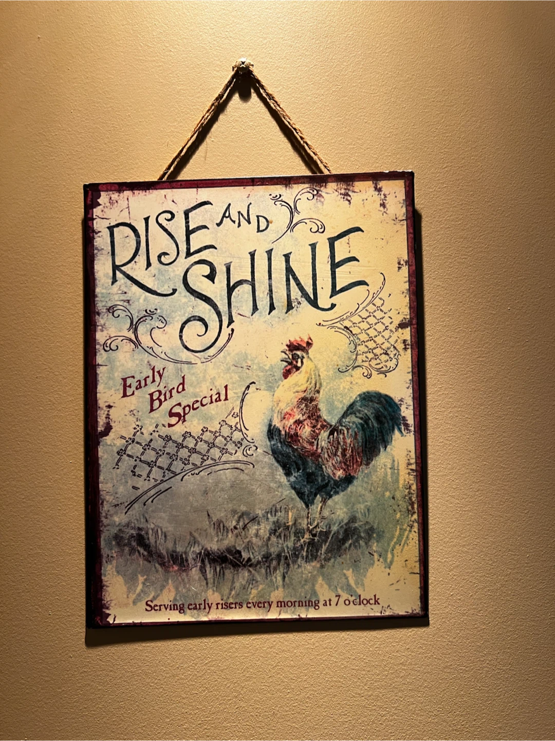 Rise and Shine Rooster Wall Art