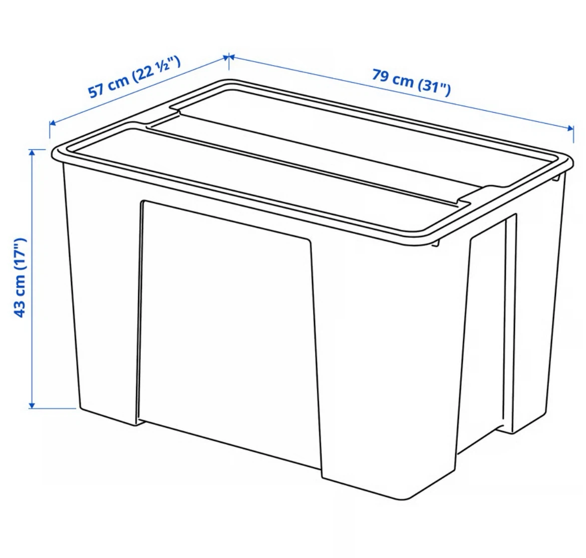 4 IKEA SAMLA Storage Boxes - Large with wheels - photo 4