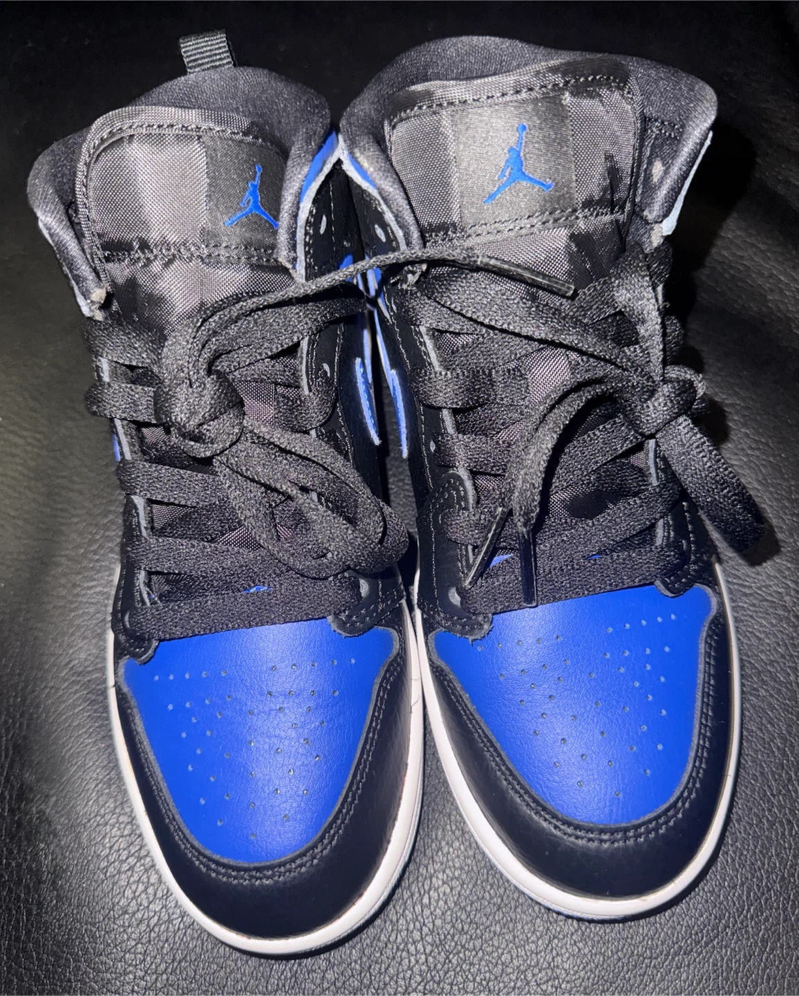 Jordan 1 Mid (PS) Black Hyper Royal-White -2019 Size 1Y - photo 3