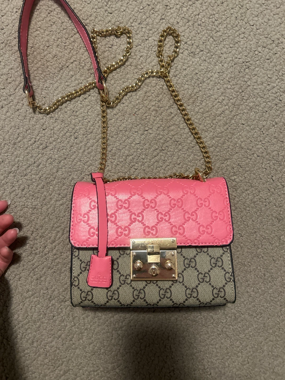 Gucci Pink and Monogram Shoulder Bag - photo 2