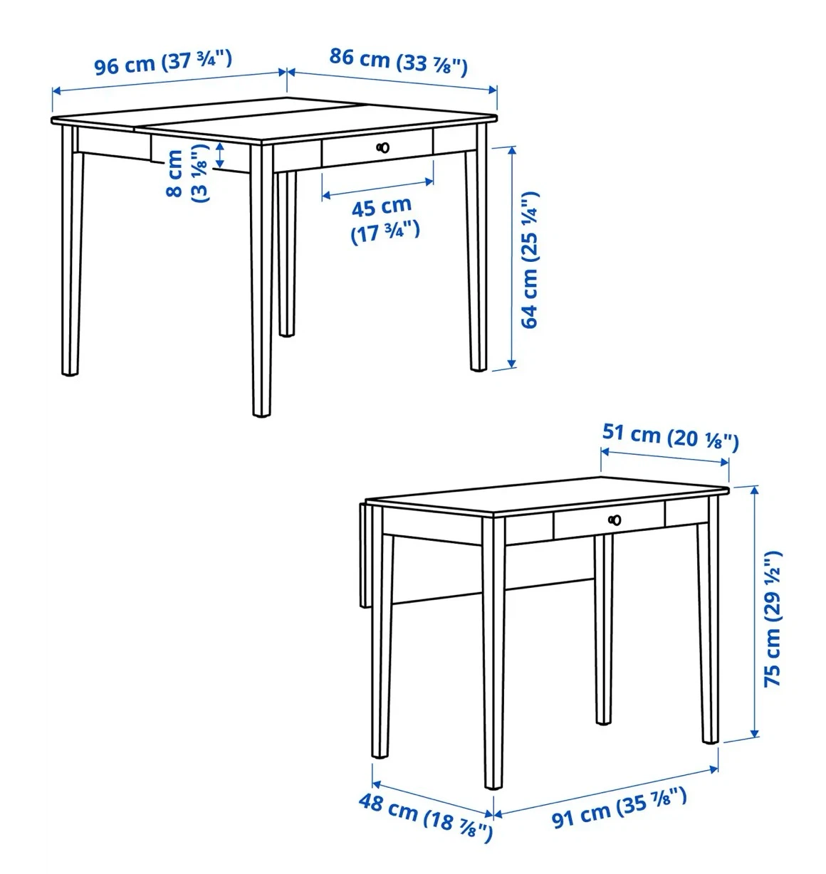 White Foldable Dining Set with 2 Chairs - photo 3