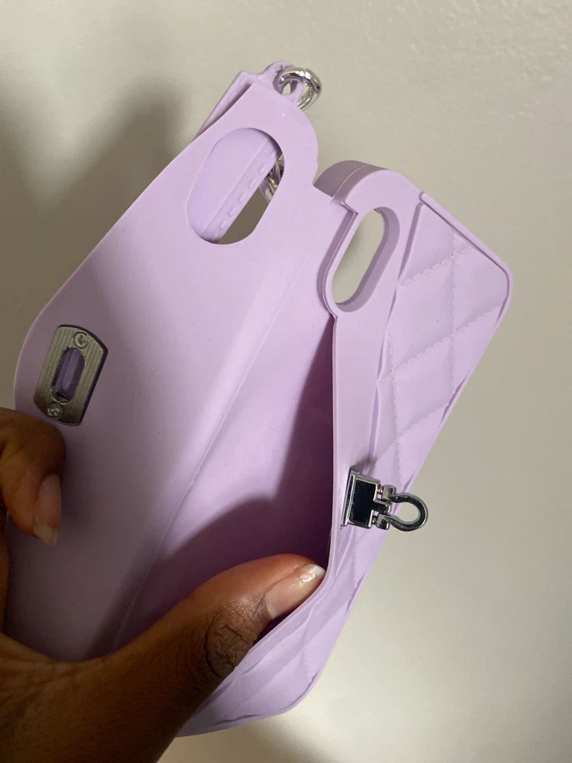 Lavender Quilted Phone Case with Chain Strap - photo 2