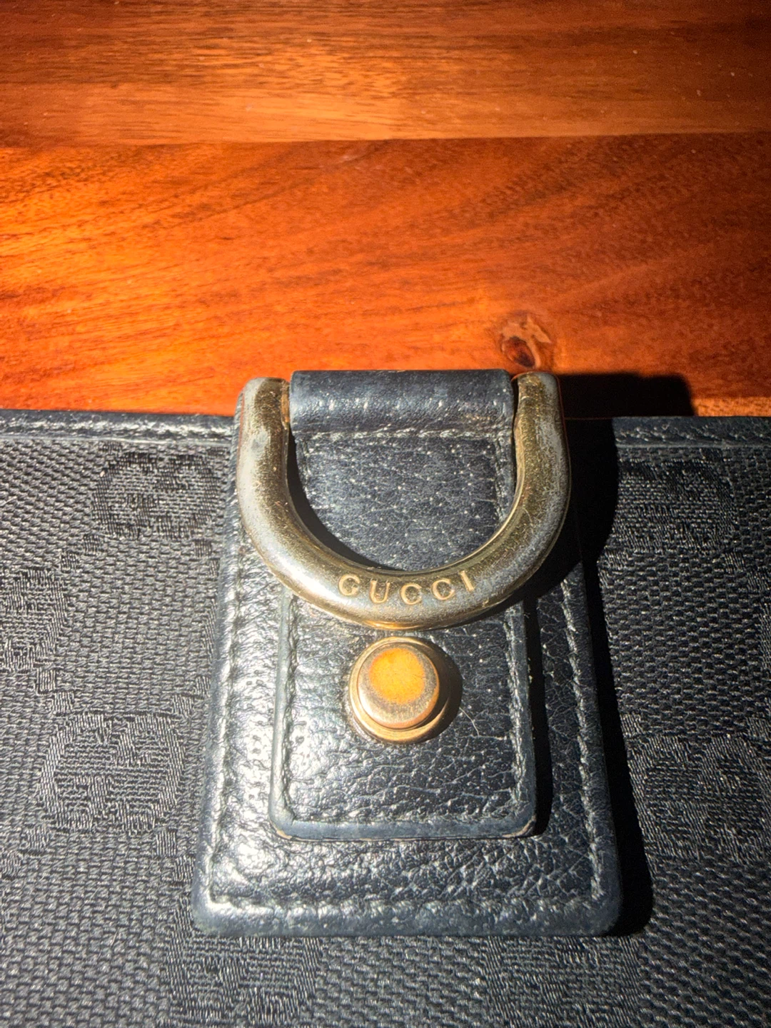 Gucci Women’s Black Monogram Vintage Canvas Bifold Wallet (EUC) - photo 3