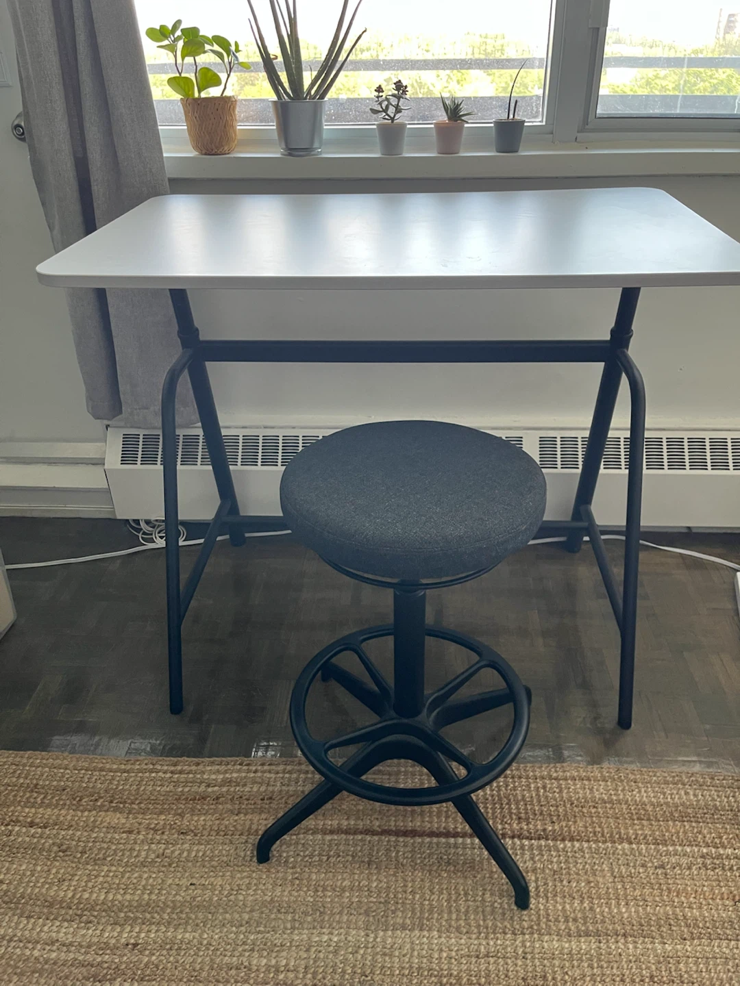 Adjustable (Stand/Sit) Desk with Stool - photo 2