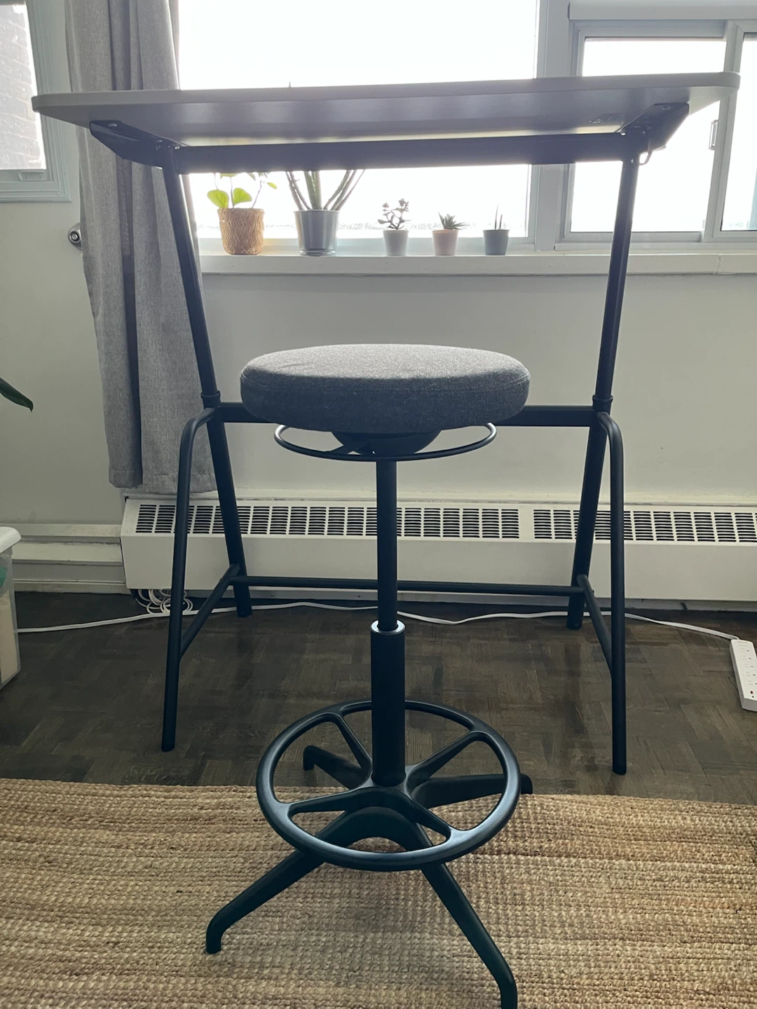Adjustable (Stand/Sit) Desk with Stool - photo 3