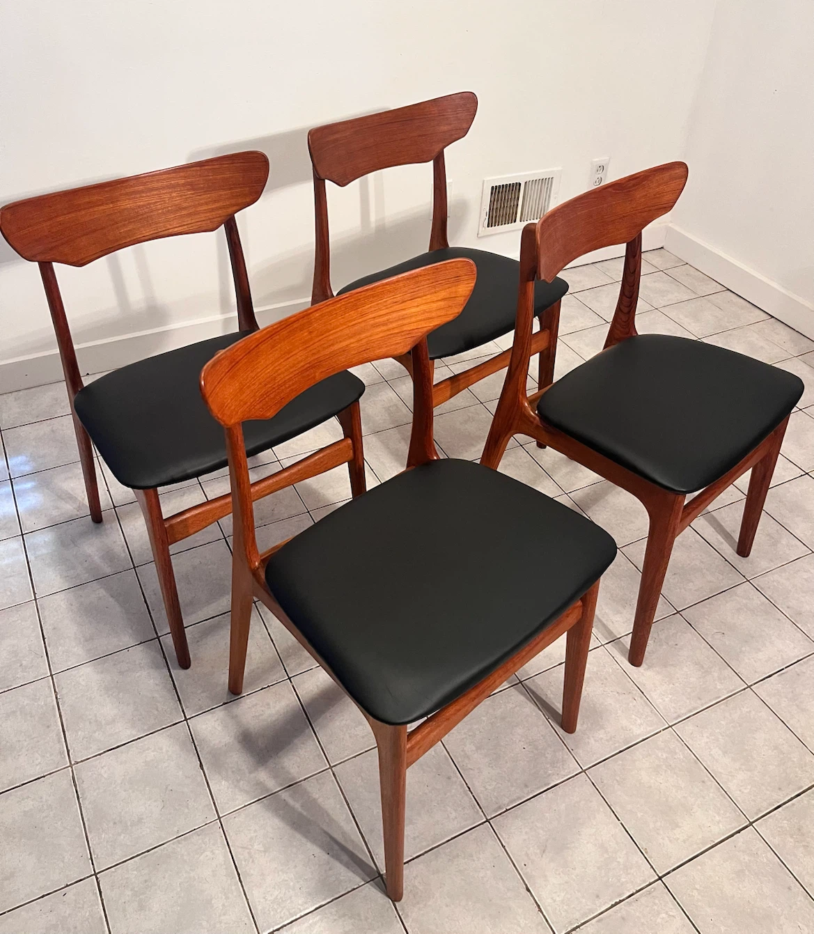 Mid- 20th Century Scandinavian Schionning & Elgaard Teak chairs