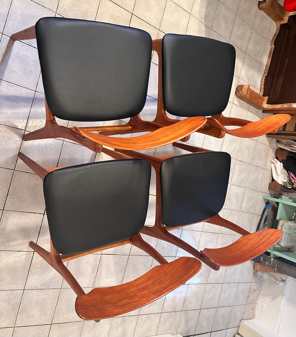 Mid- 20th Century Scandinavian Schionning & Elgaard Teak chairs - photo 4