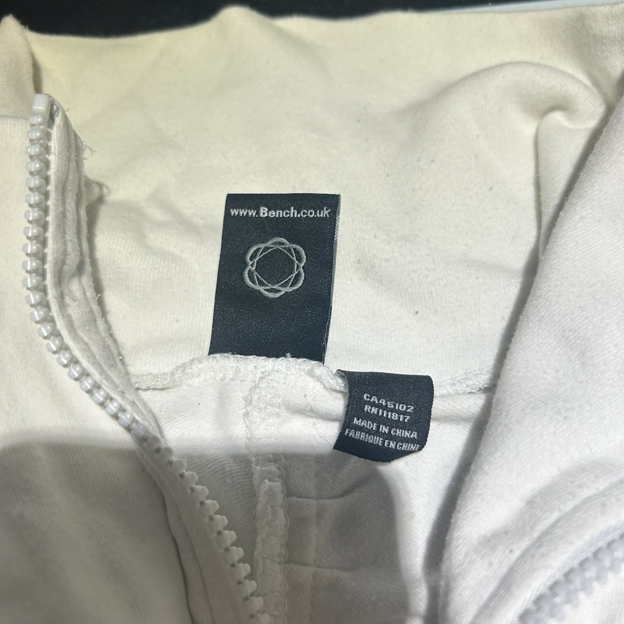 Bench. White Long Sleeve Zip-Up Top - photo 3