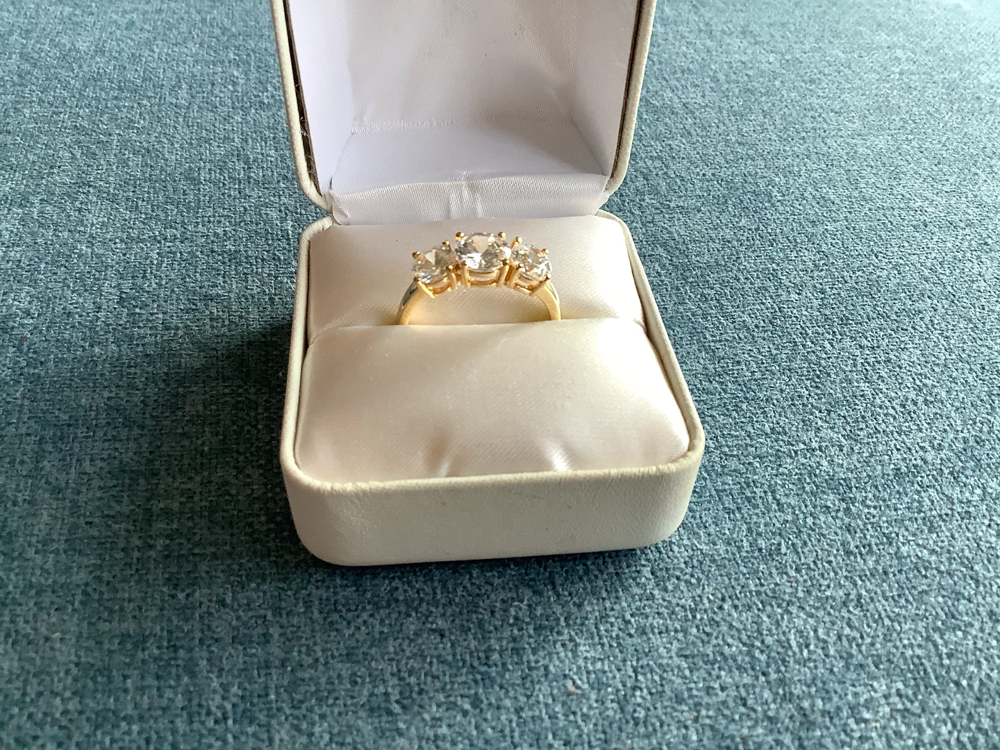 Ladies Cubic Zirconia 925 Sterling Silver Triolgy Ring 🐞 - photo 2