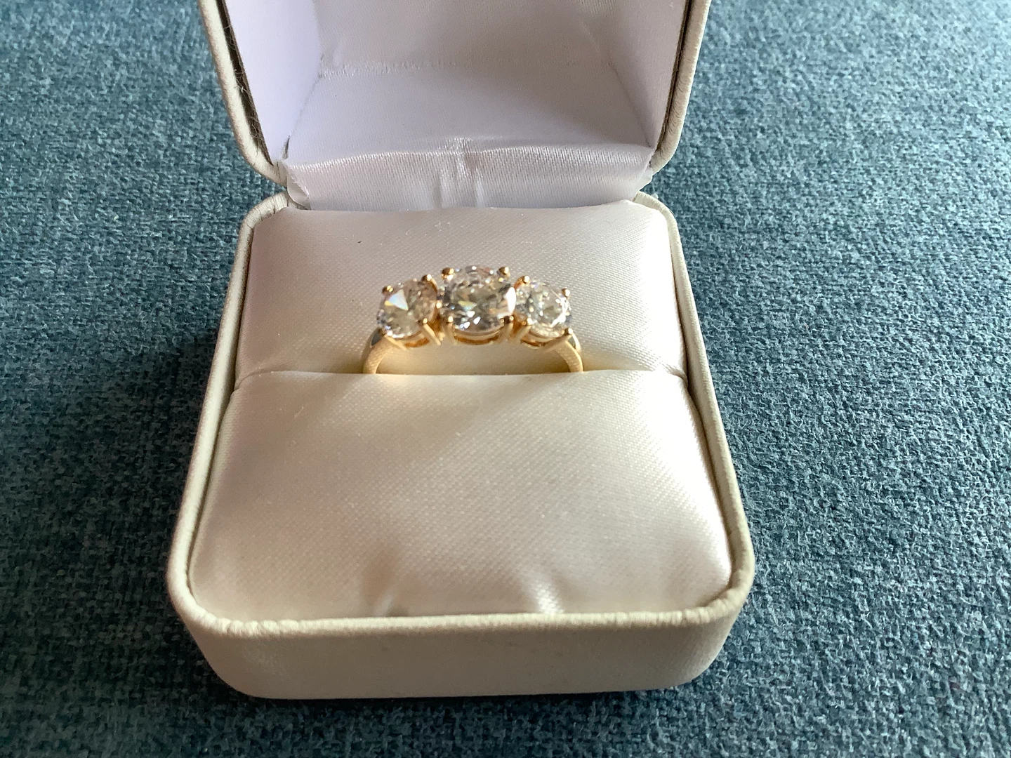 Ladies Cubic Zirconia 925 Sterling Silver Triolgy Ring 🐞 - photo 5