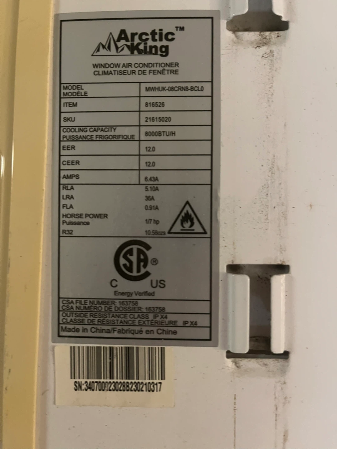 8000 BTU Air conditioner - photo 2