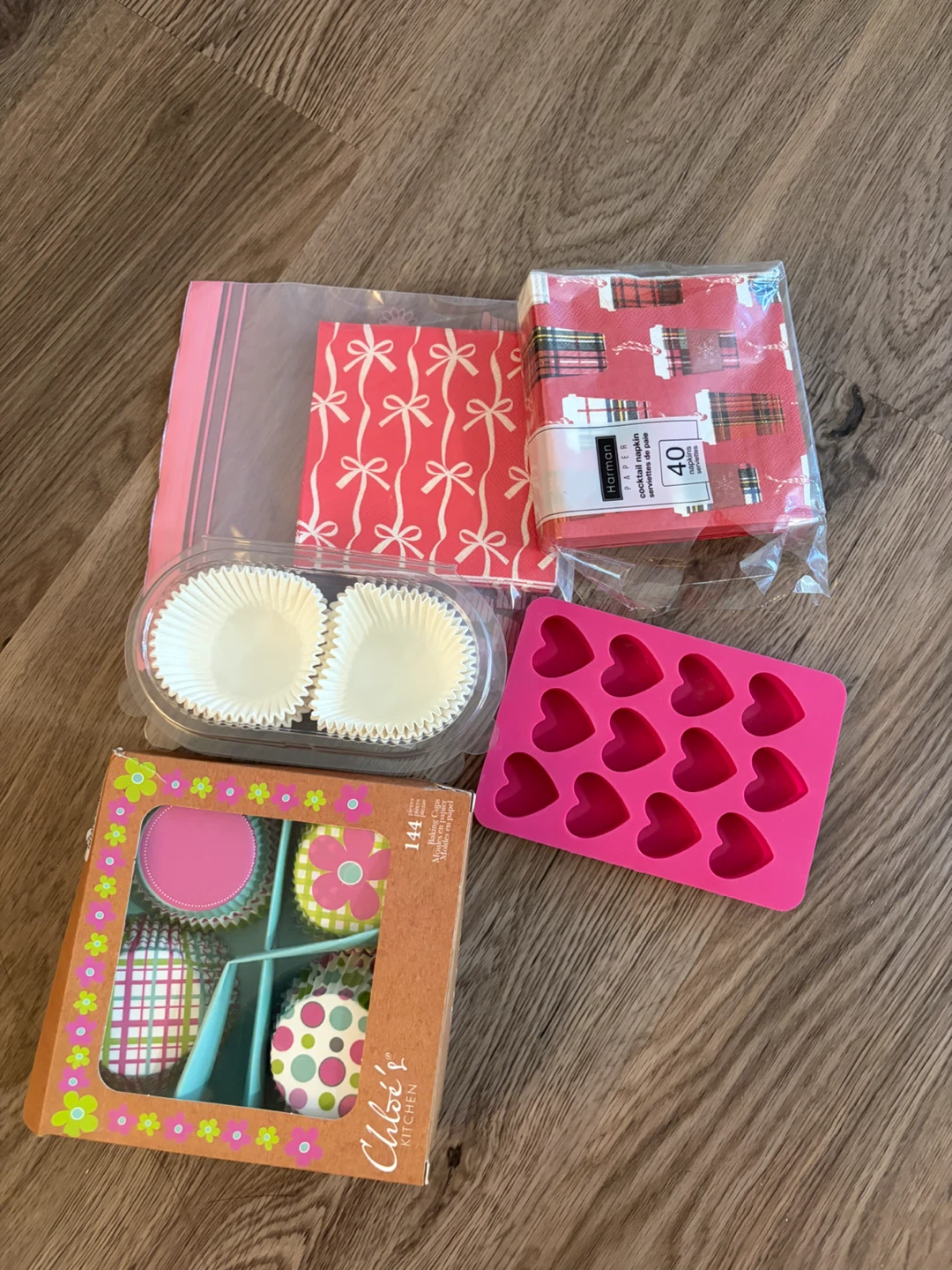 Baking Cups, Napkins, and Heart Mold