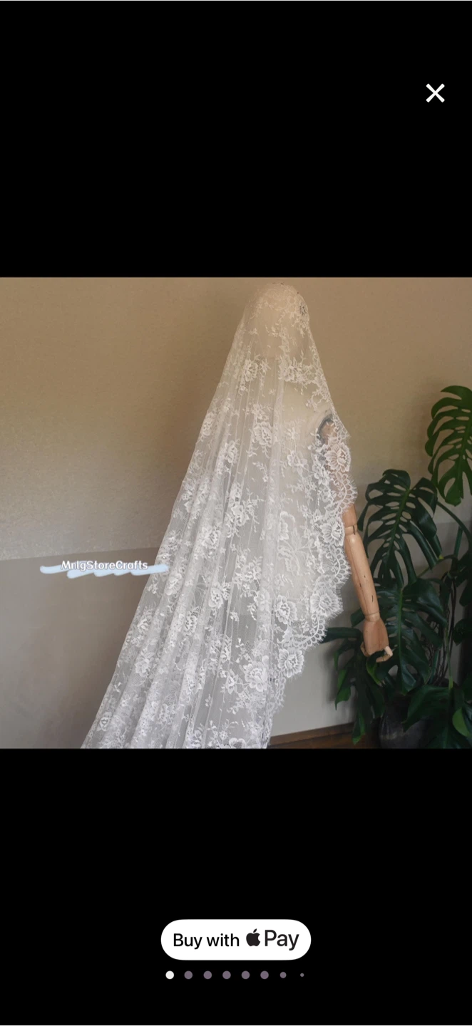 Floral Lace Cathedral Veil