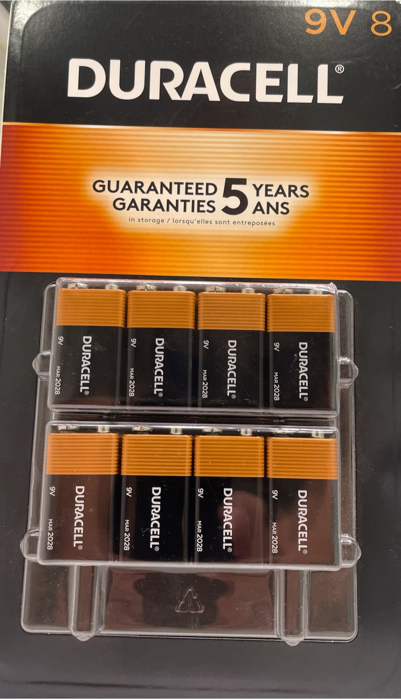 Duracell 9V package of 8
