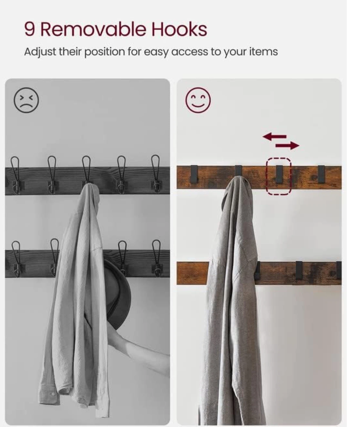 4-in-1 Coat Rack with Shoe Bench and Storage - photo 5