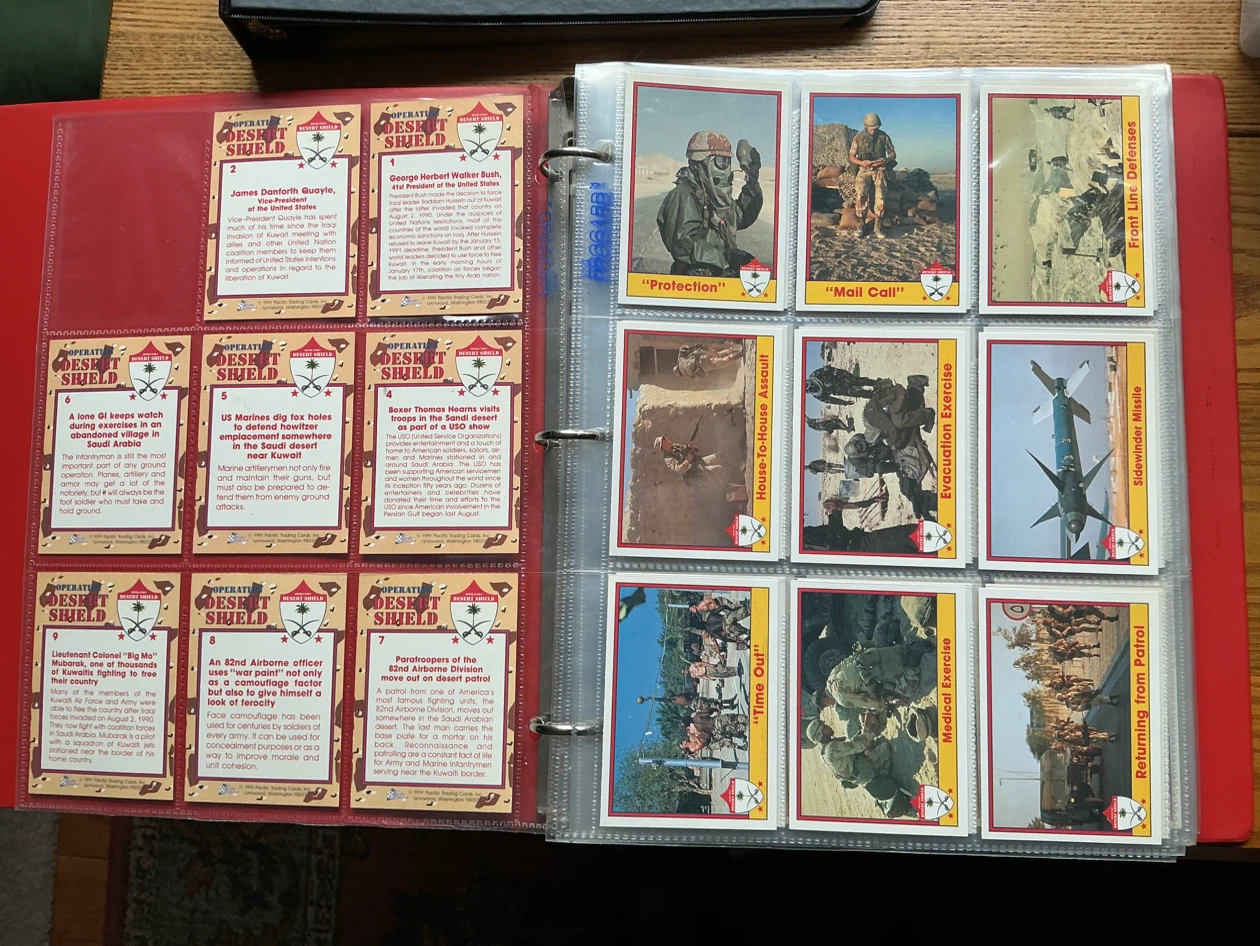 1991 Pacific Operation Desert Shield 110 Trading Cards Binder - photo 3