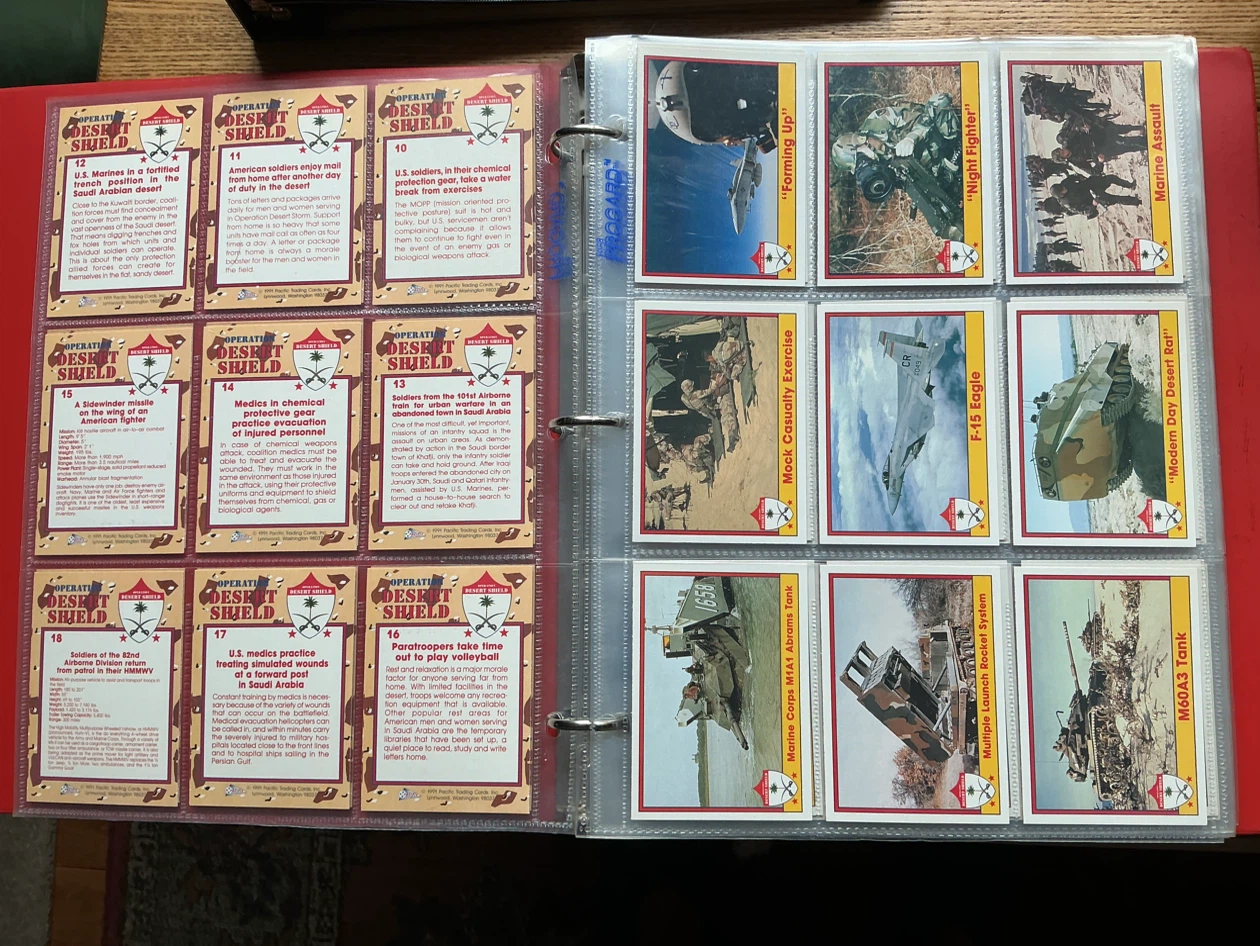 1991 Pacific Operation Desert Shield 110 Trading Cards Binder - photo 4