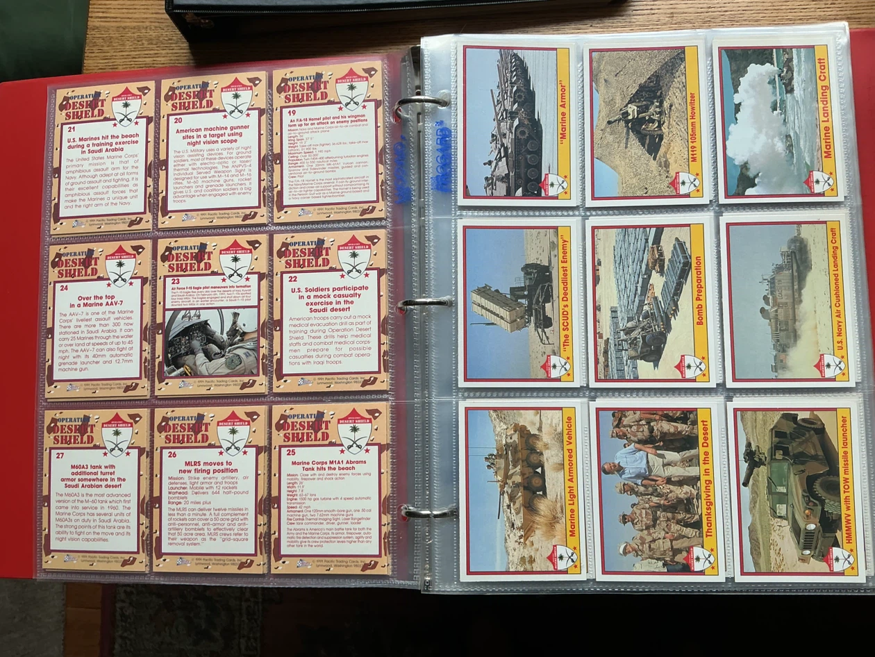1991 Pacific Operation Desert Shield 110 Trading Cards Binder - photo 5