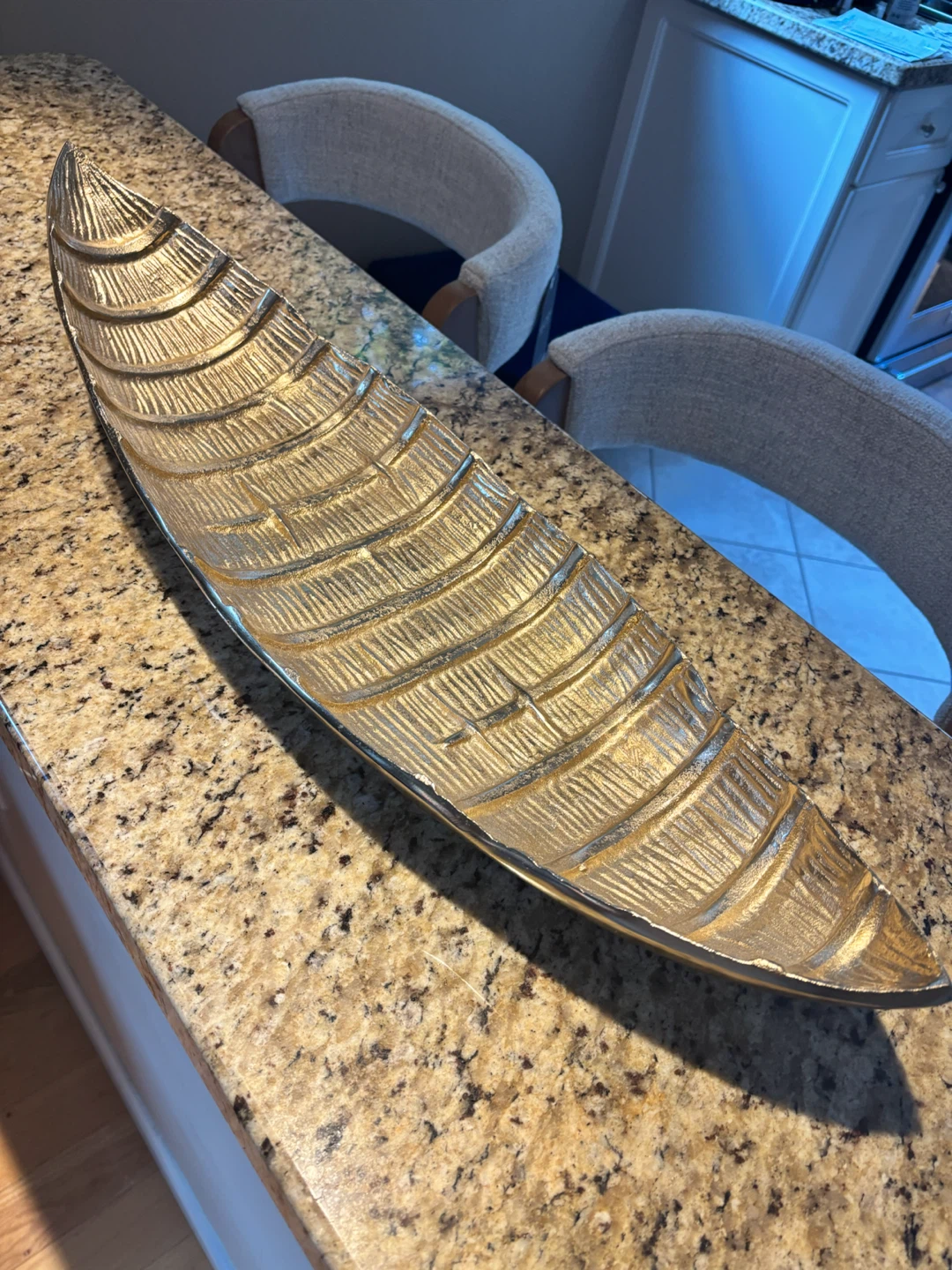 Gold Leaf Shaped Decorative Bowl