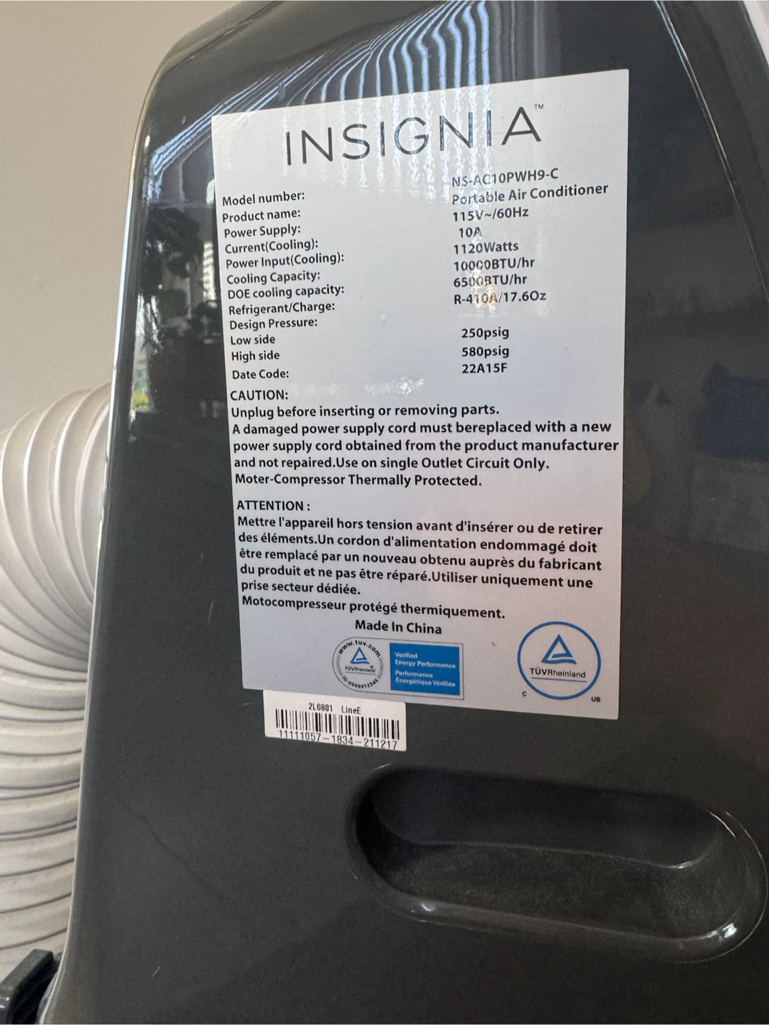 Insignia Portable Air Conditioner - photo 2