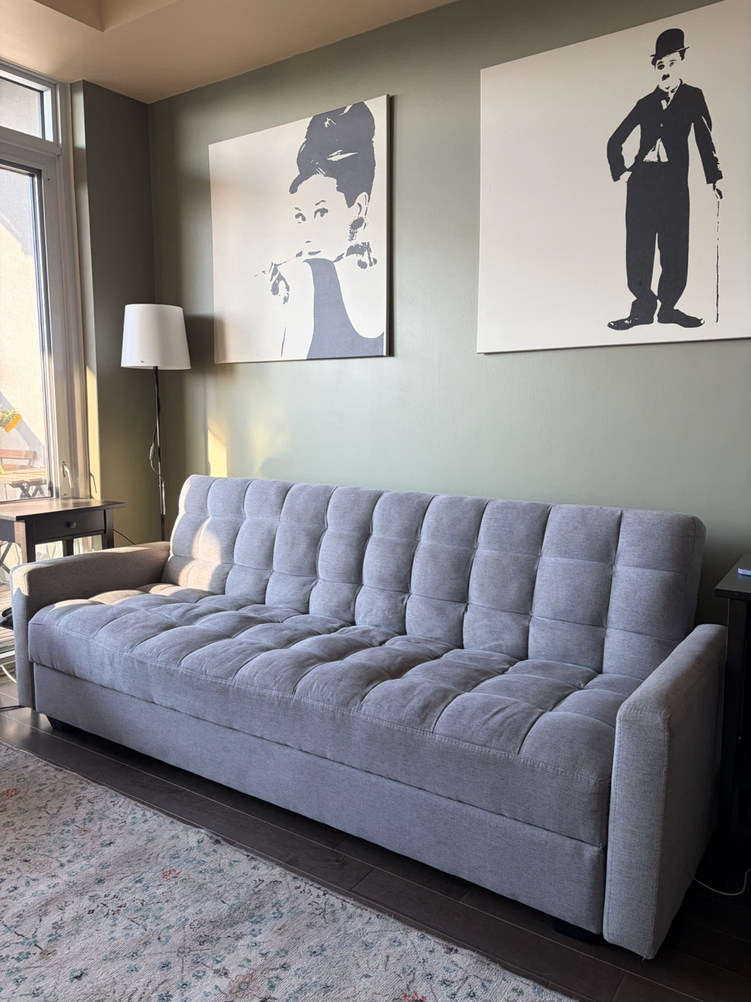 Grey Sofabed + storage (Husky)