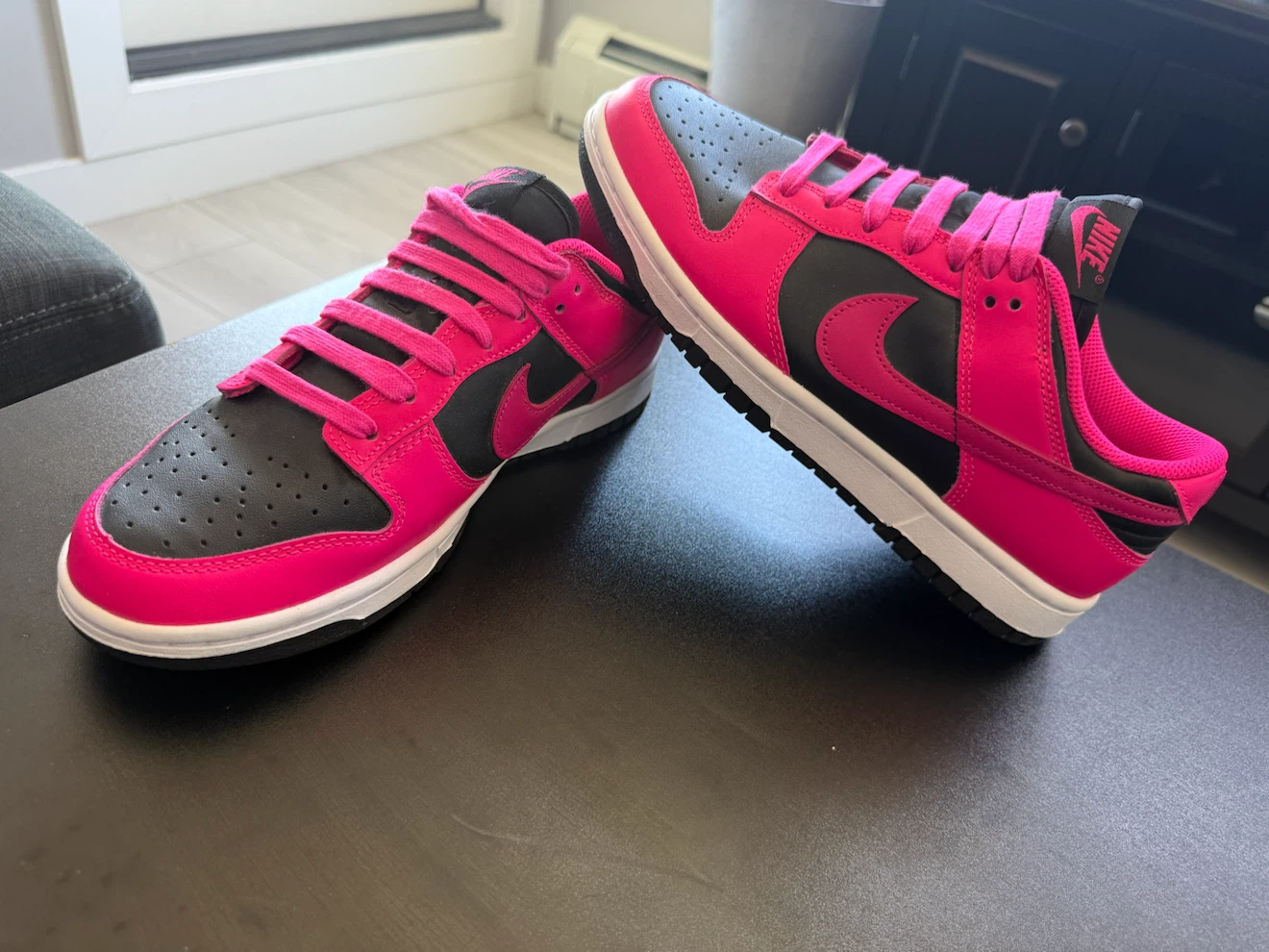 Nike Dunk Low Pink and Black Shoes - photo 2