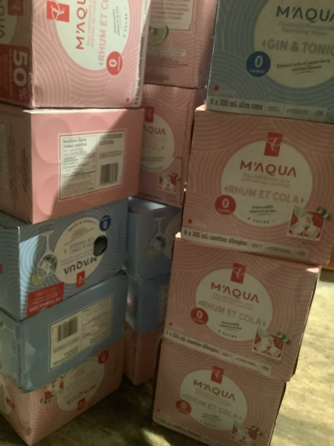 M'Aqua Rhum et Cola & Gin Tonic Zero Sugar Sparkling Water