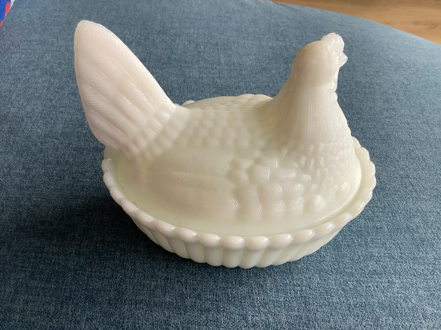 Vintage Milk Glass Hen on a Nest 🐞 - photo 2