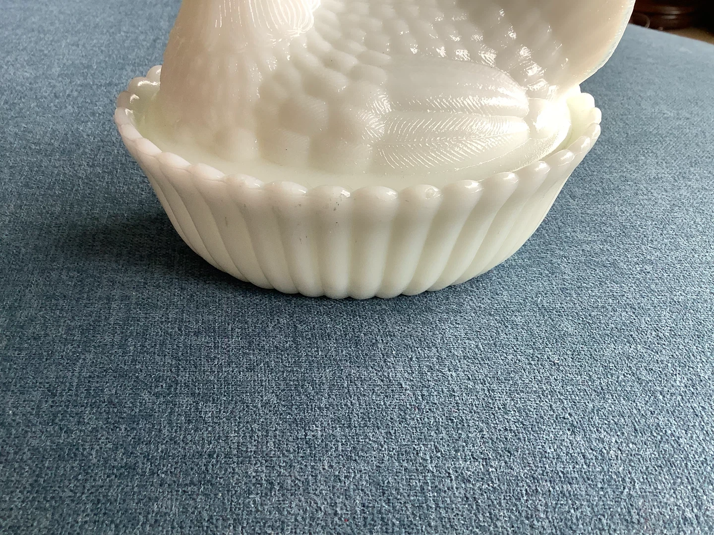 Vintage Milk Glass Hen on a Nest 🐞 - photo 3