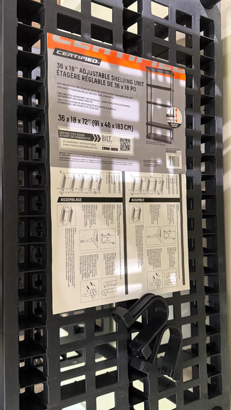 Certified 36"x18" Adjustable Shelving Unit - photo 3